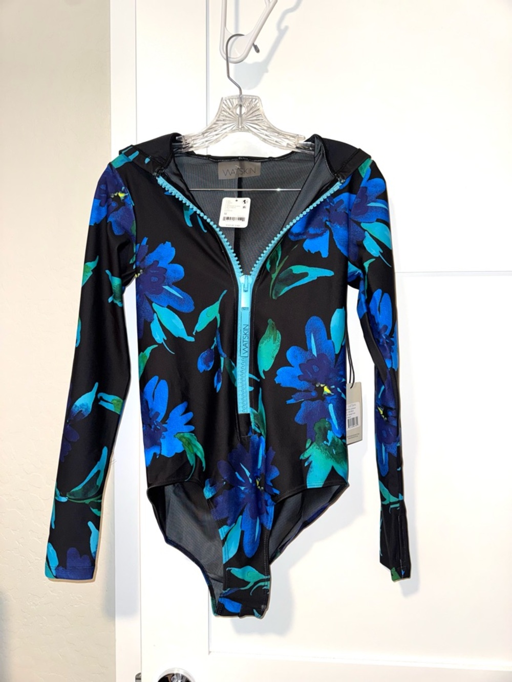 Watskin Lola Bodysuit In Midnight Floral